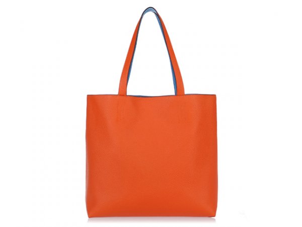 Hermes 2013 Tote Clemence Shopping Bags Orange Blue
